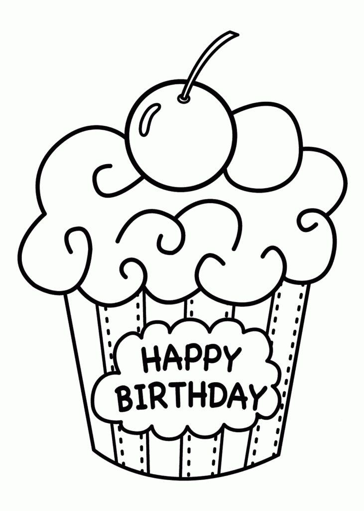 25 Free Printable Happy Birthday Coloring Pages