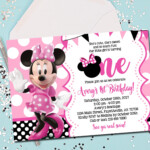 40 1St Birthday Minnie Mouse Invitation Template Invite