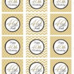 40th Birthday Cupcake Toppers Printable Gold And Black 40th Etsy