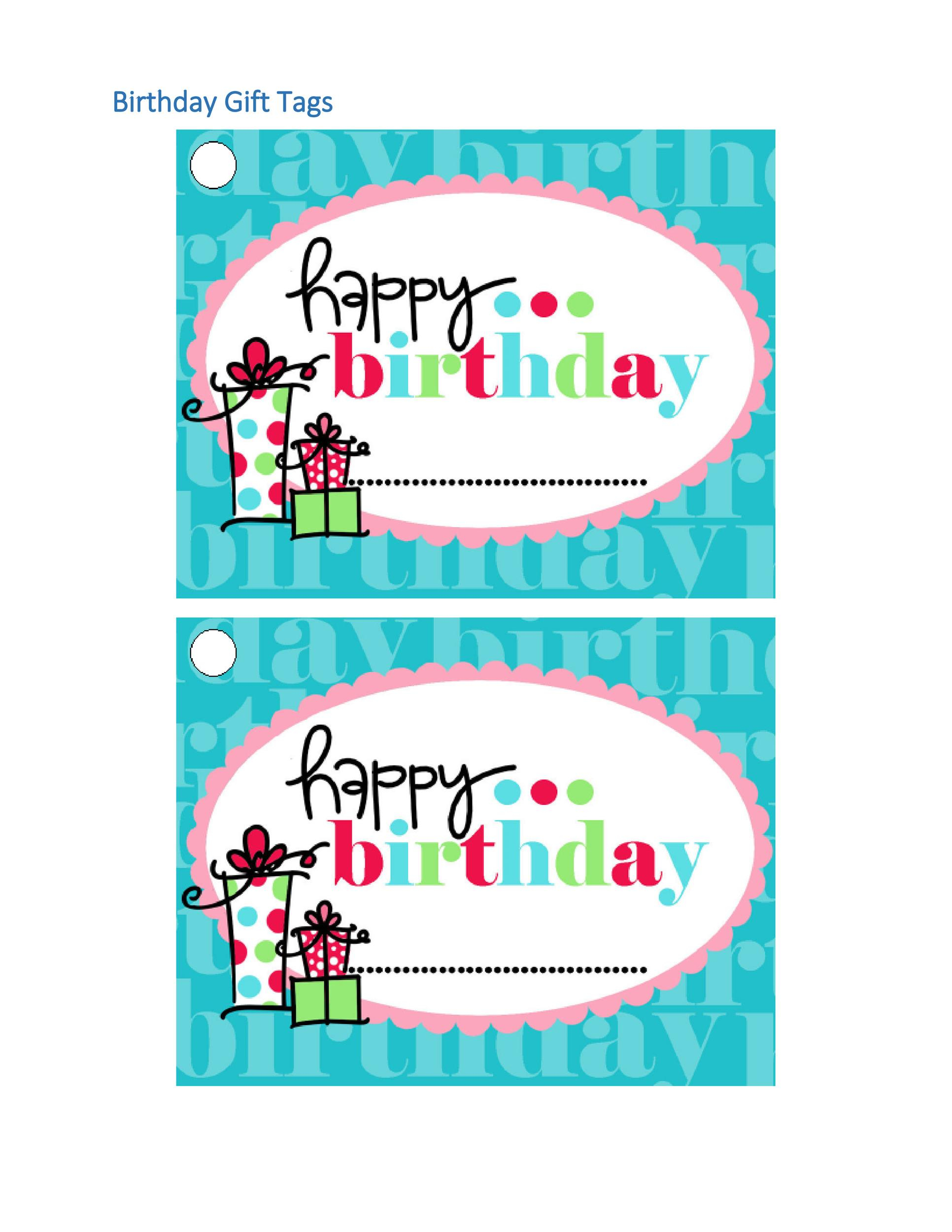 44 Free Printable Gift Tag Templates TemplateLab