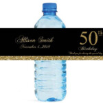 50th Birthday Party Water Bottle Labels Great For Celebrations Golden