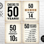 50th Birthday PRINTABLE Sign Pack 50th Birthday DIGITAL Etsy