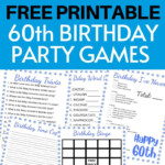 60th Birthday Party Games Free Printables Parties Made Personal