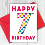 7th Birthday Card Printable Cards Info