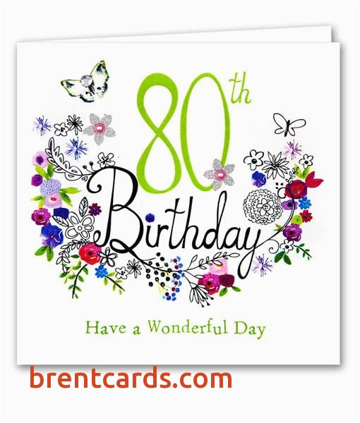 80th Birthday Cards Free Printable BirthdayBuzz