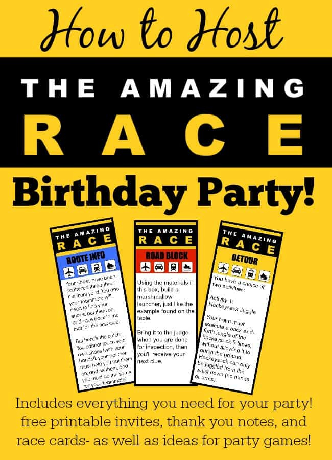 Amazing Race Birthday Party Free Printables Printable Templates