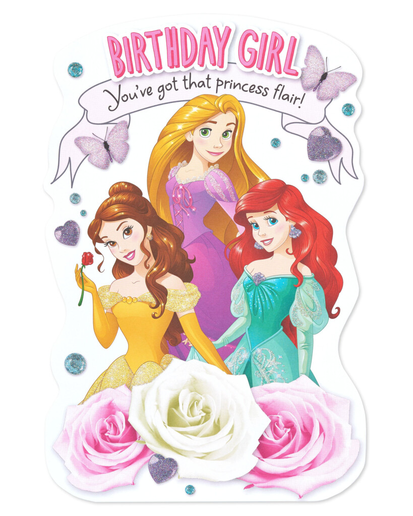 American Greetings Jumbo Disney Princess Birthday Card For Girl With 