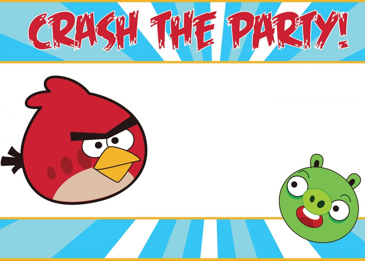 Angry Birds Invitation Template Free