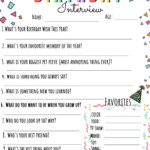 Annual Birthday Interview Questions Free Printable Cenzerely Yours