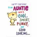 Birthday Cards For Aunt Printable Printable Card Free