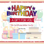 Birthday Gift Certificate Sample Templates For WORD Professional