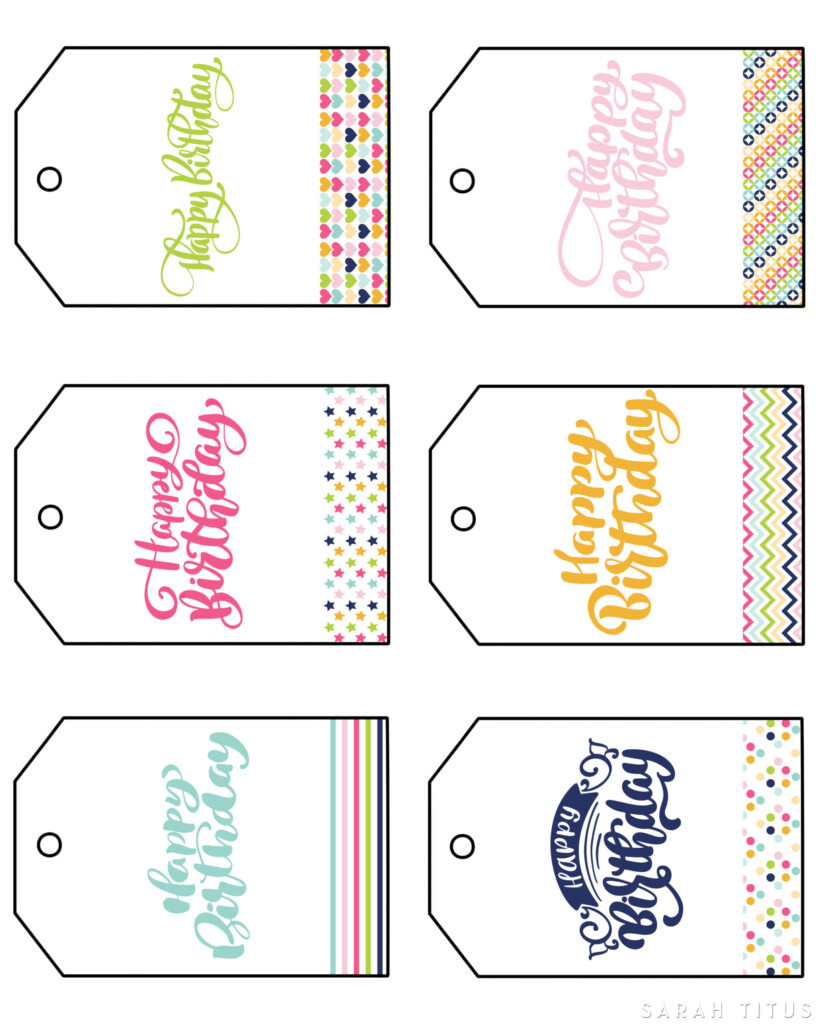 Birthday Gift Tags Printable