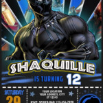 Black Panther Birthday Party Invitation Birthday Party Invitations