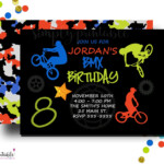 BMX Birthday Invitation Bike Invite Printable Or Printed