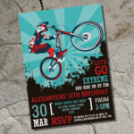 BMX Dirt Bike Go Kart And Bicycle Party Invitations To Spin Your