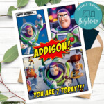 Buzz Lightyear Toy Story 4 Birthday Card To Print At Home DIY