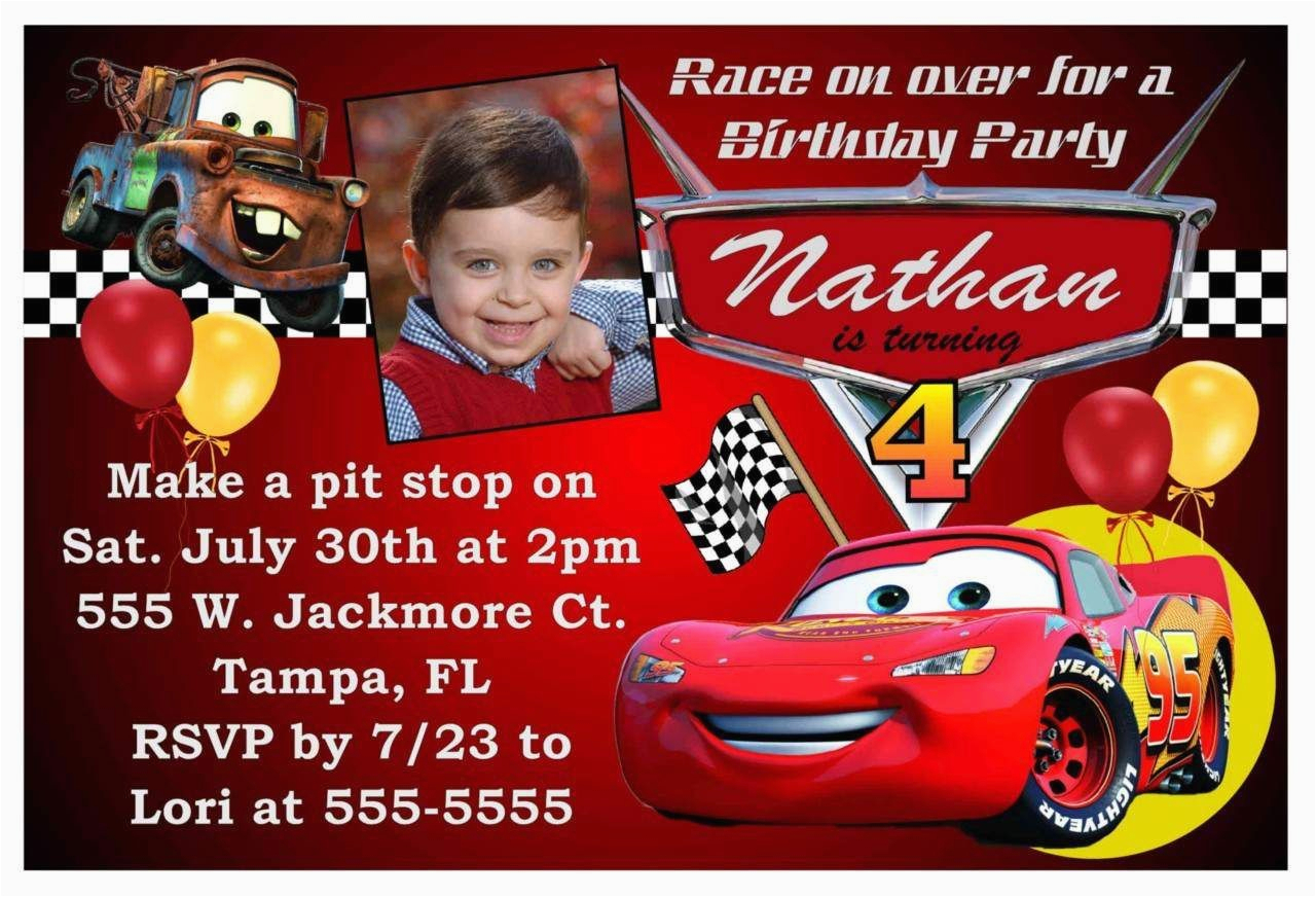 Car Themed Birthday Cards Free Printable Birthday Invitations Cars 