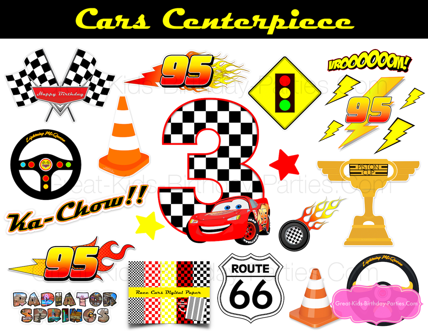 Cars Themed Birthday Party Printables