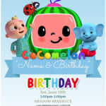 Cocomelon Birthday Party Invitation Template Free Printable Form