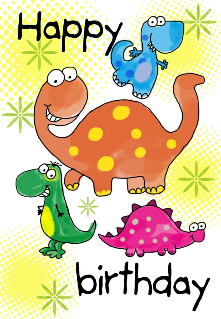 Dinosaur Birthday Card Printable Printable Templates