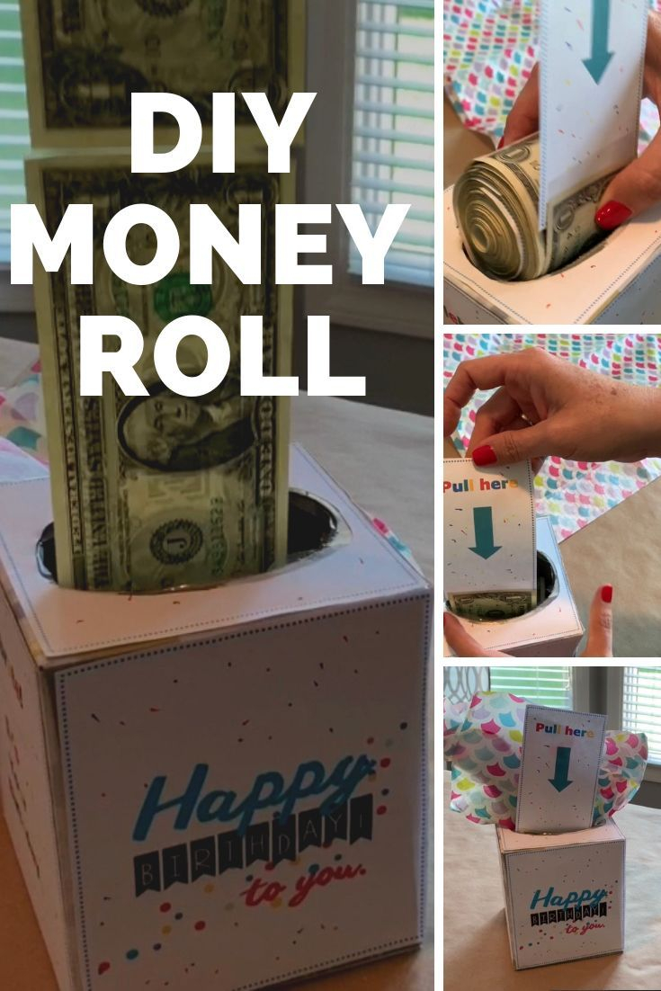 DIY Money Roll With Free Birthday Printable For A Tissue Box This Is 