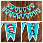 Dr Seuss Happy Birthday Banner Cat In The Hat Banner Dr Seuss Banner