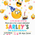 Emoticons Birthday Invitations BirthdayBuzz