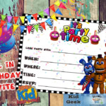 Five Nights At Freddys Birthday Invitations Printable Free Printable