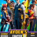 Fortnite Birthday Party Invitation 4 Incredible Invite