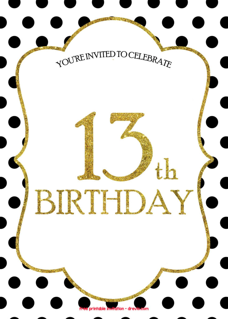 FREE 13th Birthday Invitations Templates Download Hundreds FREE 