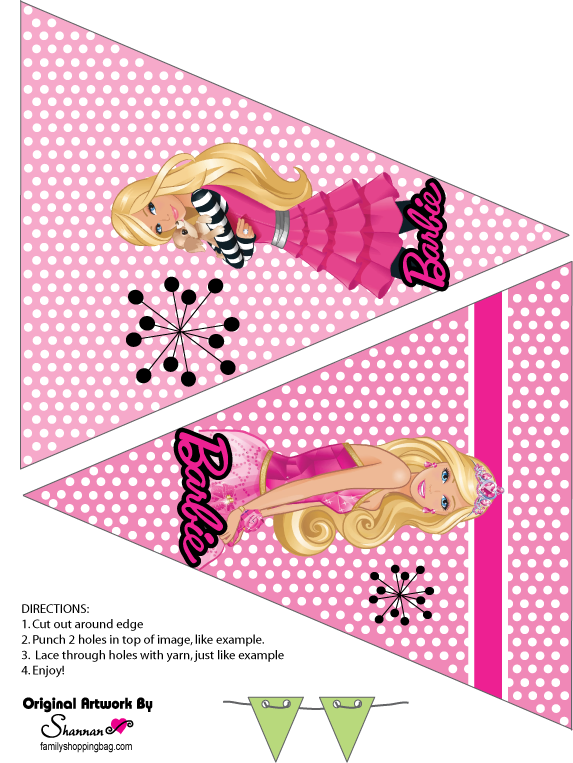 Free Banner Printable Barbie Party Decorations Barbie Theme Party 