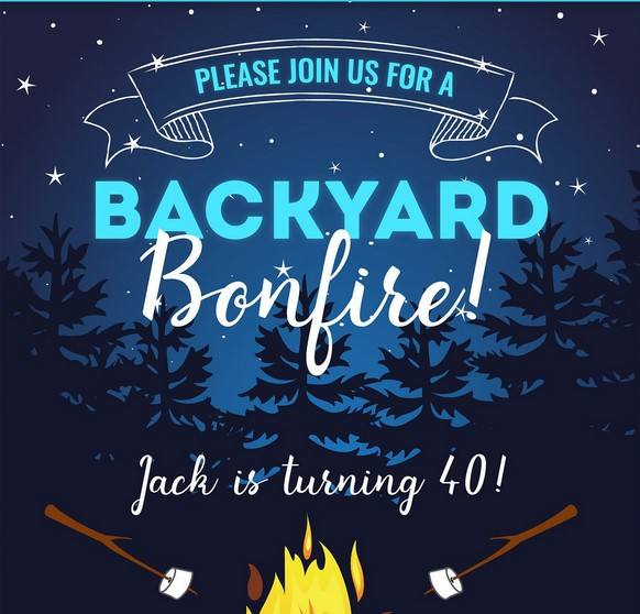 FREE Bonfire Camping Backyard Invitation Template Download Hundreds 