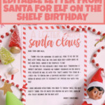 FREE DOWNLOAD Editable Letter From Santa For Elf On The Shelf Birthday