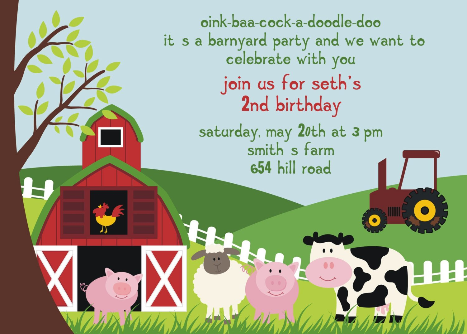 FREE Farm Birthday Invitations FREE Printable Birthday Invitation