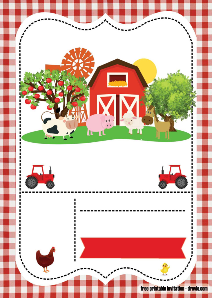 FREE Farm Party Invitation Template Printable Download Hundreds 