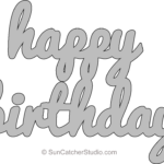 Free Happy Birthday Stencil Printable Printable Templates