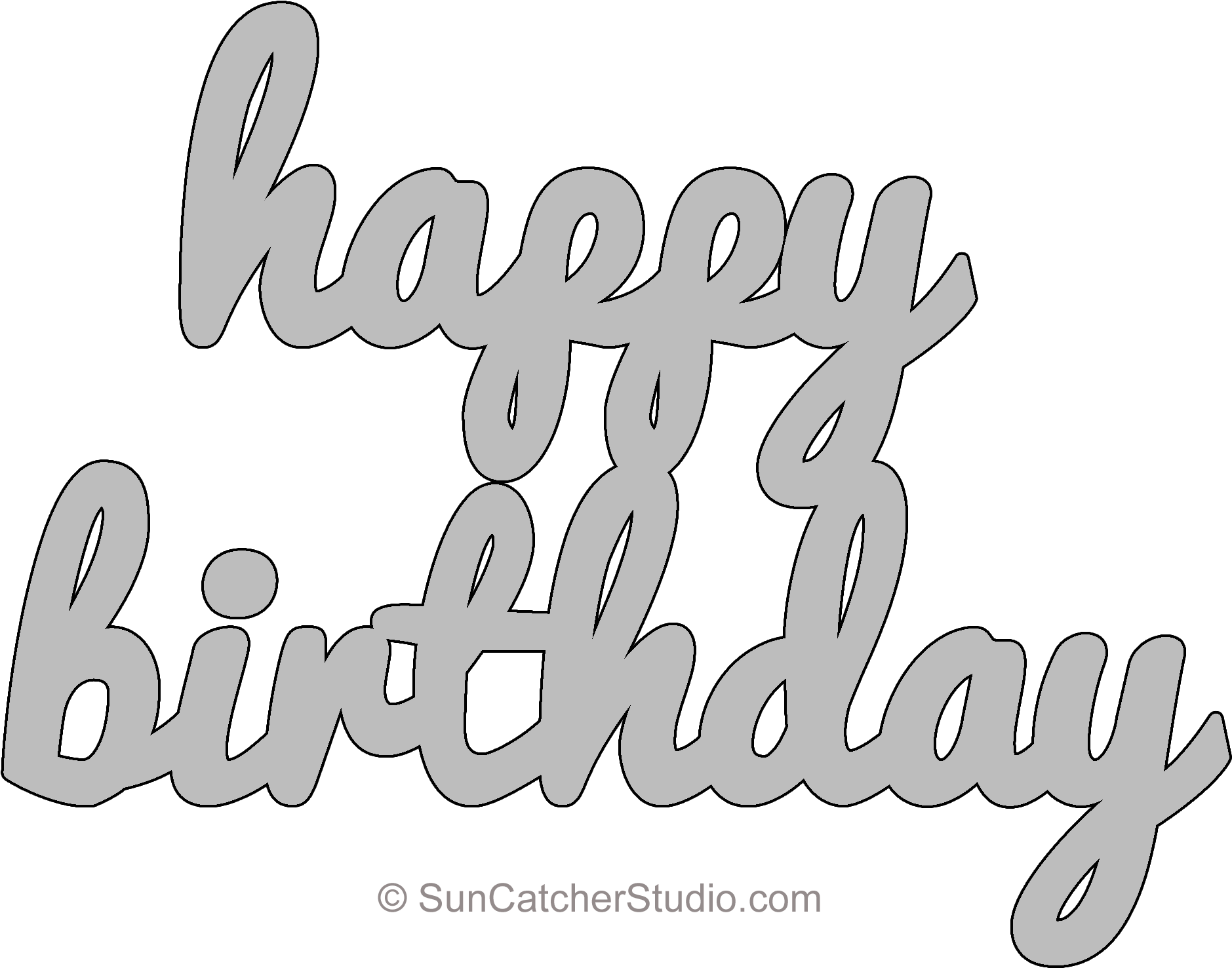 Free Happy Birthday Stencil Printable Printable Templates