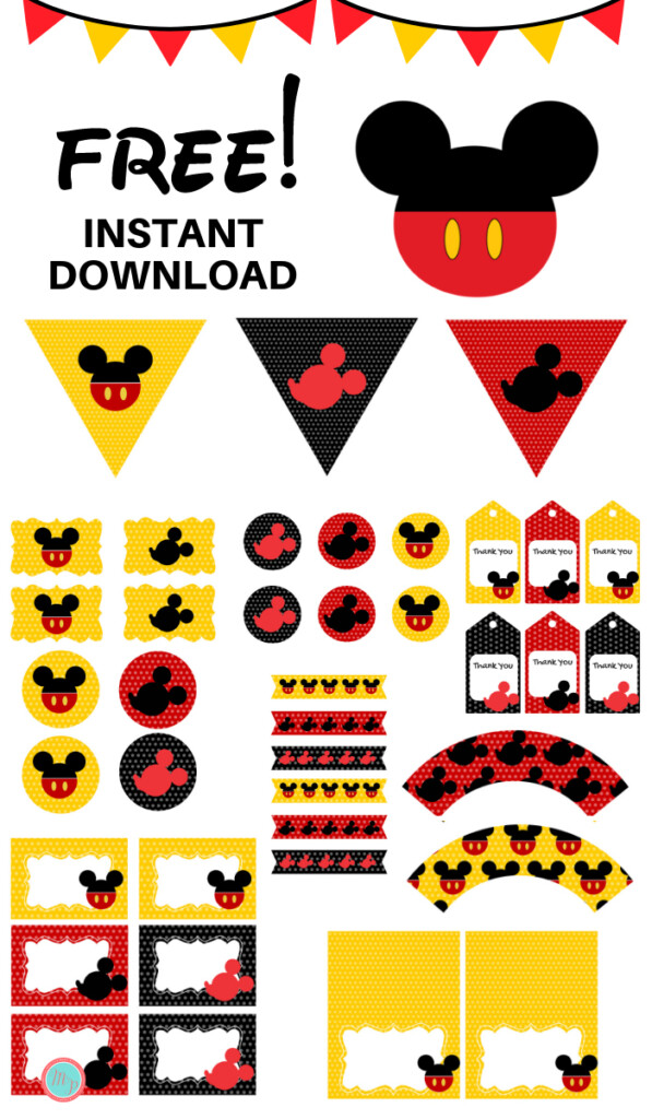 FREE Mickey Mouse Party Printables Magical Printable