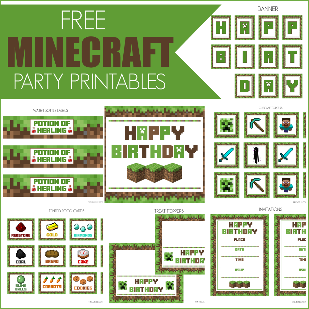 FREE Minecraft Printables Catch My Party