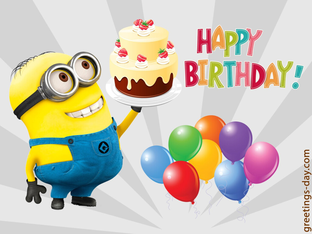 Free Minions Birthday Greeting Cards