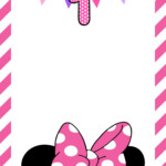 FREE Minnie Mouse 1st Birthday Invitations Templates DREVIO