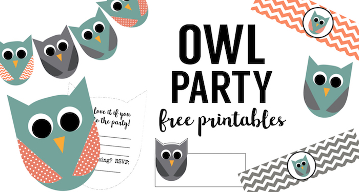 Free Owl Party Printables Paper Trail Design