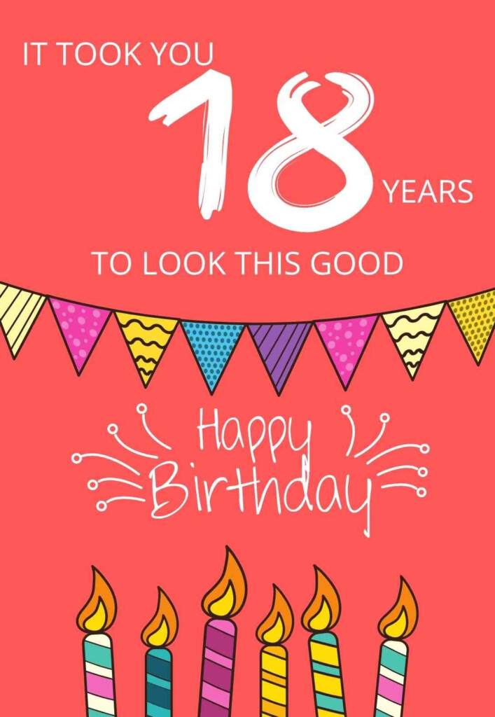 Free Printable 18th Birthday Cards Printable Printable Templates