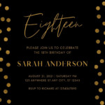 Free Printable 18th Birthday Invitation Templates Canva