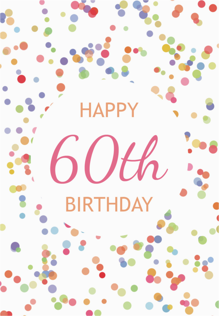 Free Printable 60th Birthday Cards BirthdayBuzz