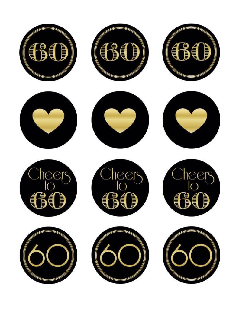 Free Printable 60th Birthday Cupcake Toppers Printable Templates