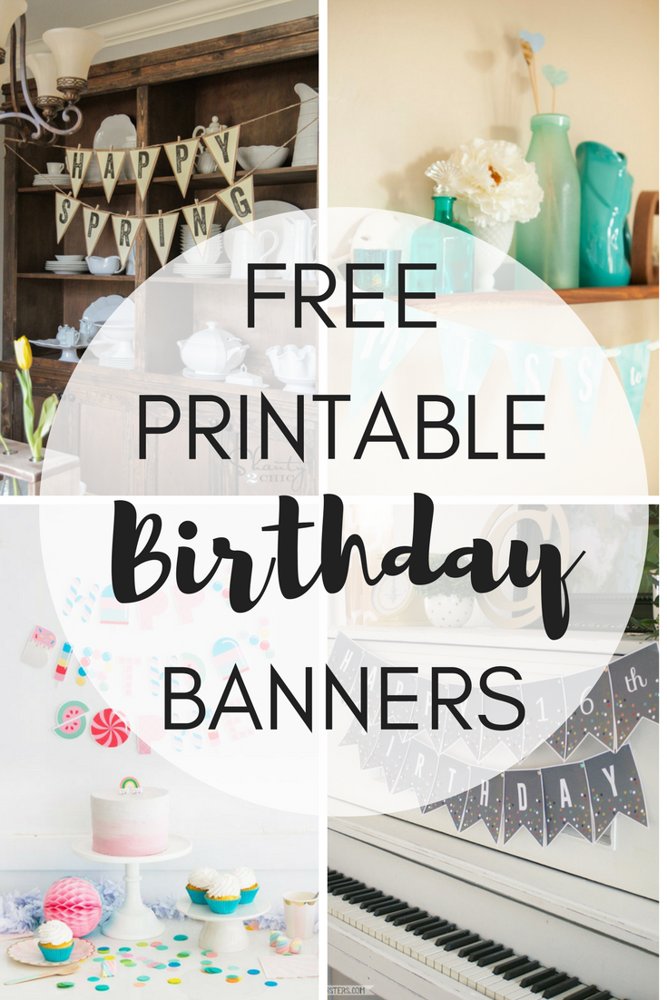 Free Printable Birthday Banners Printable Templates By Nora