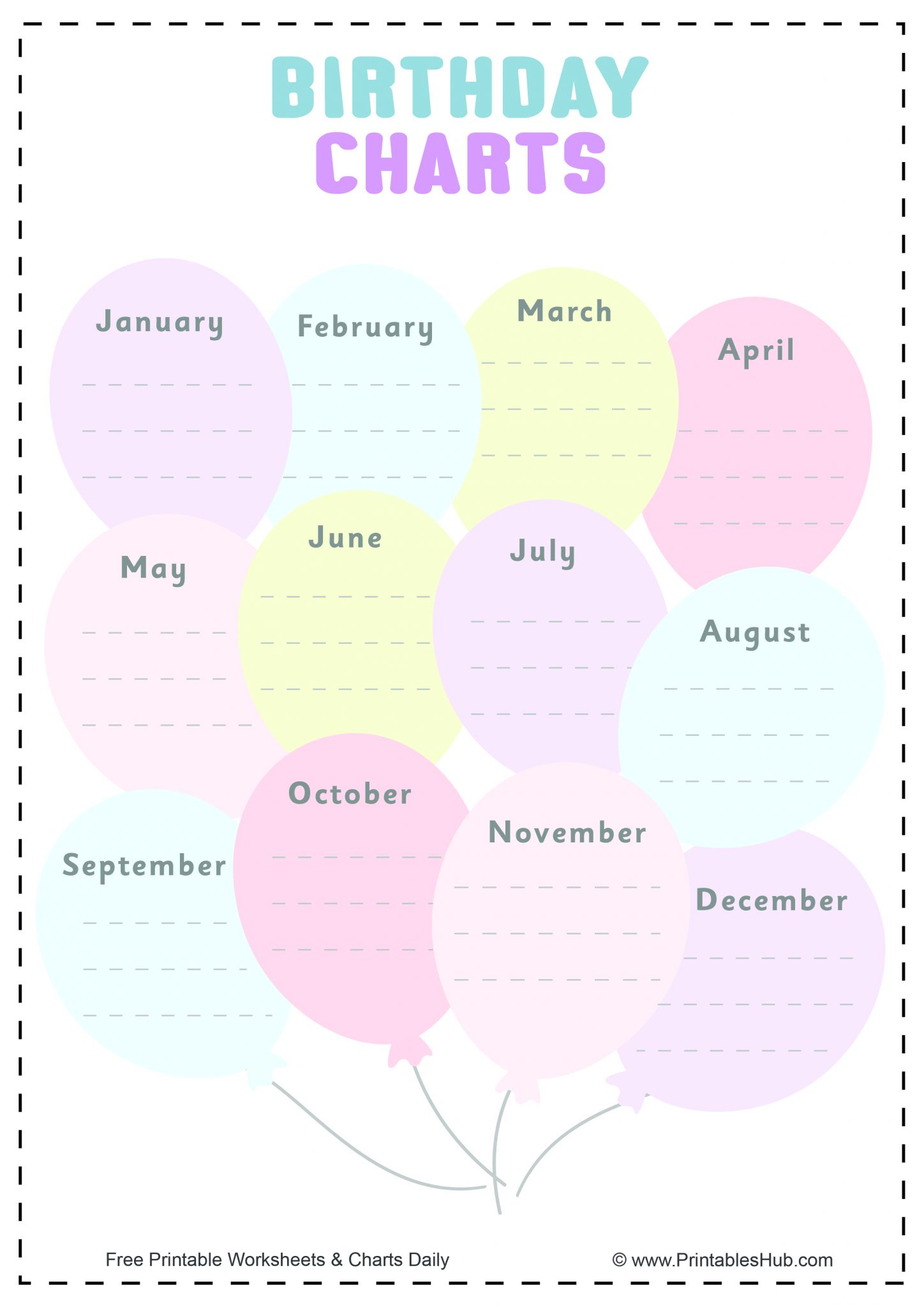 Free Printable Birthday Charts For Classroom PDF Printables Hub