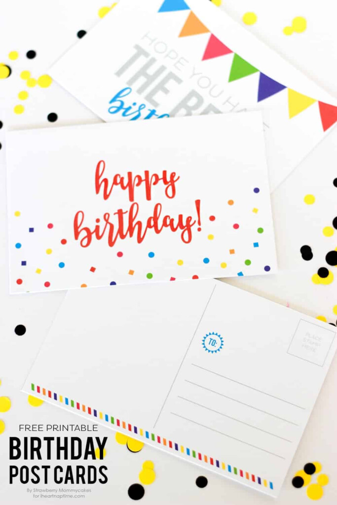 FREE Printable Birthday Postcards I Heart Nap Time