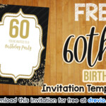 FREE Printable Black And Gold 60th Birthday Invitation Templates